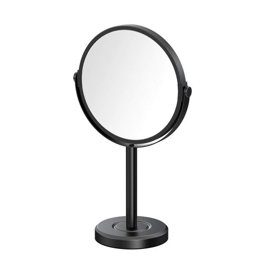 Gatco 1386MX Latitude II Makeup Mirror, Countertop Bathroom Vanity Mirror, 3X Magnification, 360-Degree Swivel, Matte Black