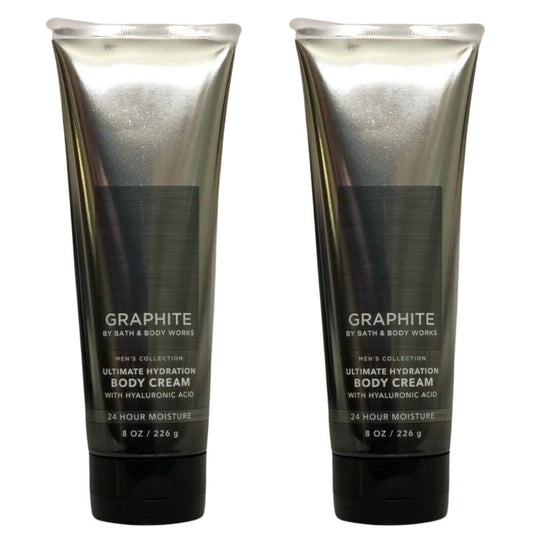 Bath and Body Works Gift Set of of 2 - 8 oz Body Cream - (Graphite)