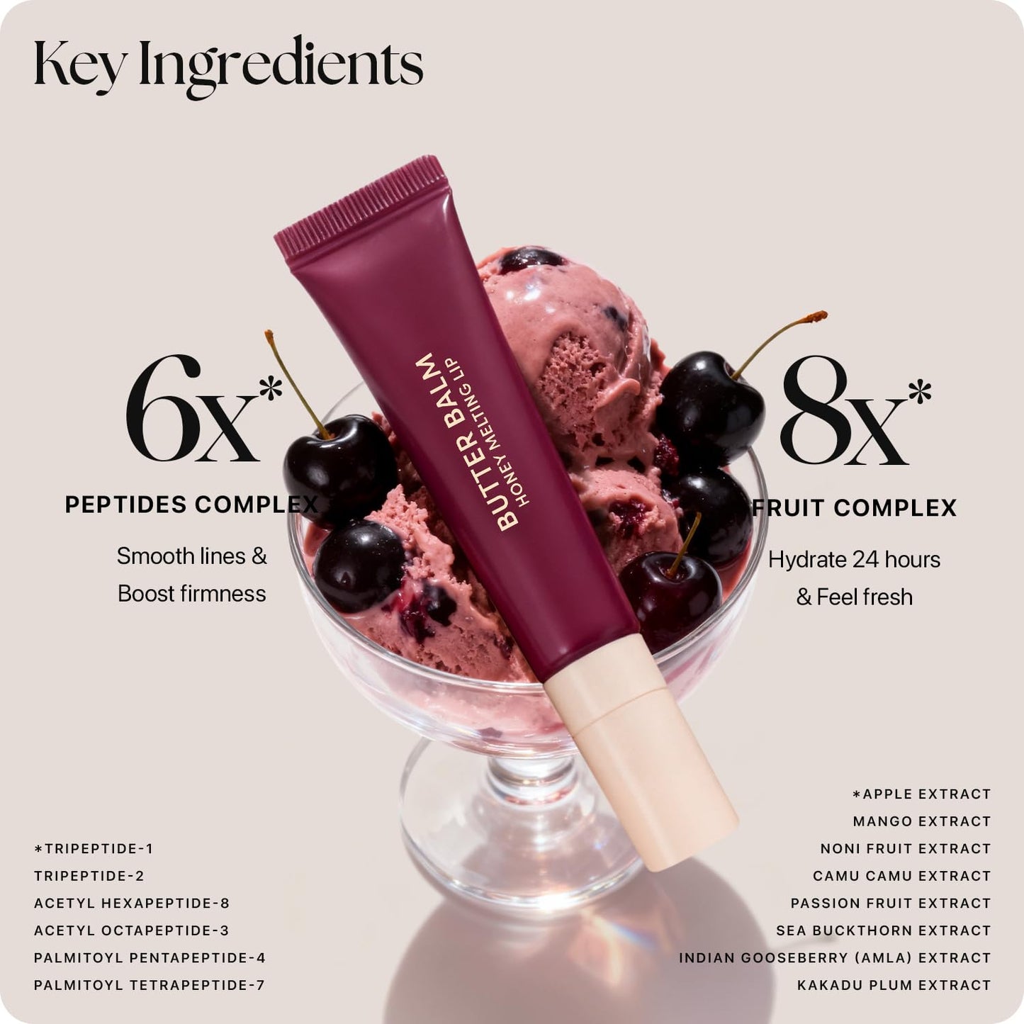 Nature Republic Honey Melting Lip Butter Balm – Hydrating Tinted Balm with Peptides, for Sheer & Glossy, Smooth & Soft Lips (BLACK CHERRY)