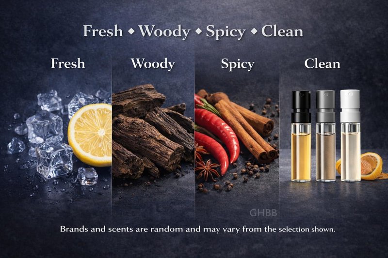 Travel Cologne Set for Men – 12 Mini Fragrance Samples, Portable Vials for Travel, Gym & Everyday Use