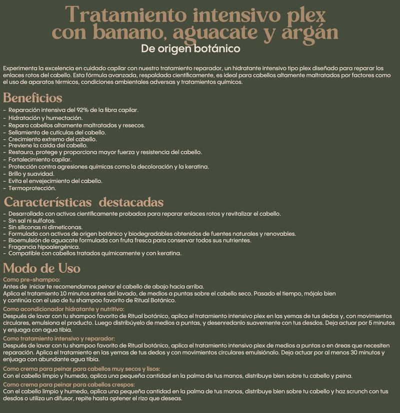 Ritual Botanico Ultra Reparador S.O.S Shampoo con Cebolla y Argán | Tratamiento Intensivo Plex con Banano, Aguacate - Kit Colombiano