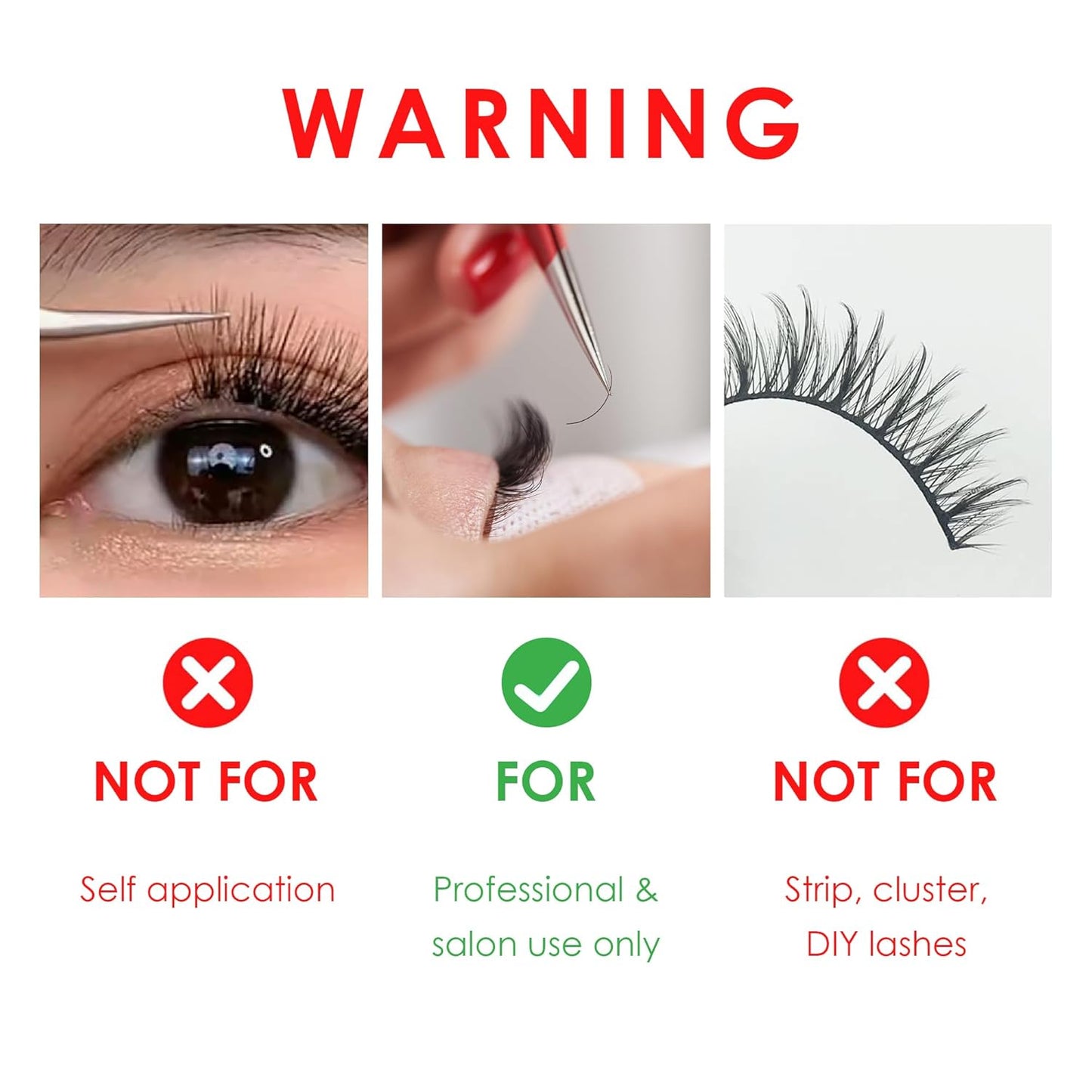 Non Shake Extra Strong Eyelash Extension Glue - 0.17 fl. oz | 3-4 Sec Drying Time, 4 Weeks Retention, Black Adhesive