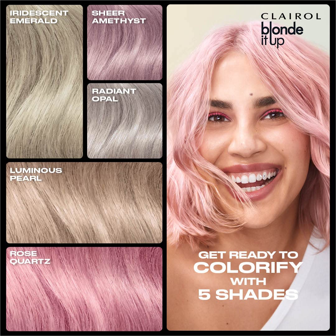 Clairol Blonde It Up Crystal Glow Toners Demi-Permanent Hair Dye, Luminous Pearl Hair Color | Ammonia Free | Add Pearlescent Tones to Pre-Lightened Shades | Neutralizes Warmth | Pack of 1