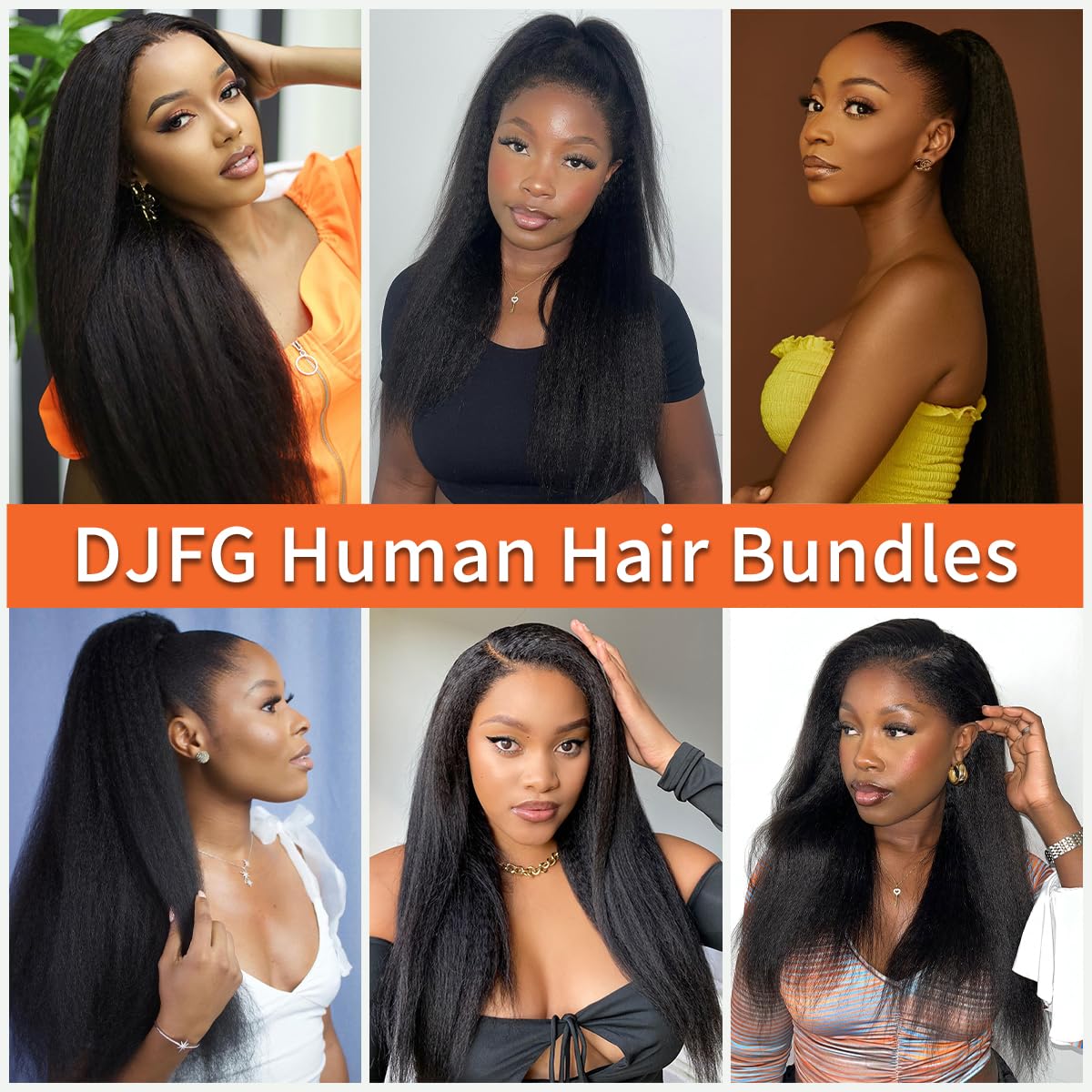 Yaki Straight Bundles Kinky Straight Bundles Human Hair Kinkystraight 12A 100% Unprocessed Brazilian Virgin Human Hair Bundles for Black Women Natural Black Remy Hair Extension 1 Bundle 14 Inch