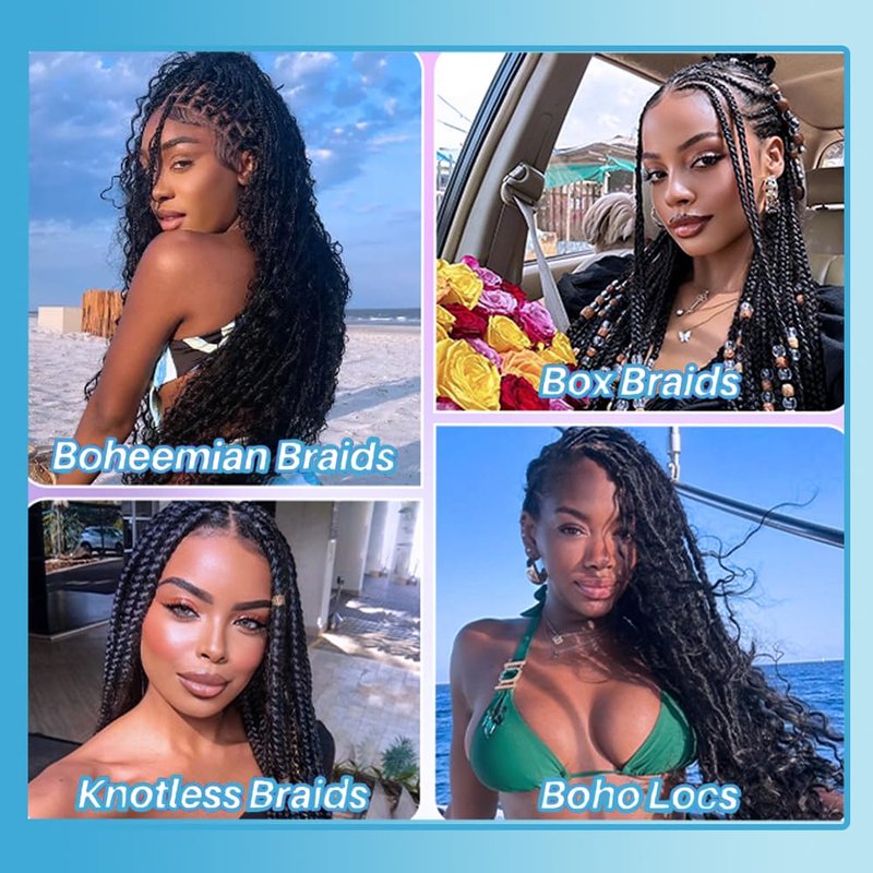 Human Braiding Hair - 18 Inch Deep Water Wave Bulk | 110g Brazilian Virgin Curly Extensions