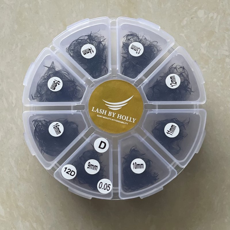 800 FANS LASH BY HOLLY PRE-MADE HAND MADE LASH FANS- MIX LENGTHS 9-15MM. (5D800FAN-D)
