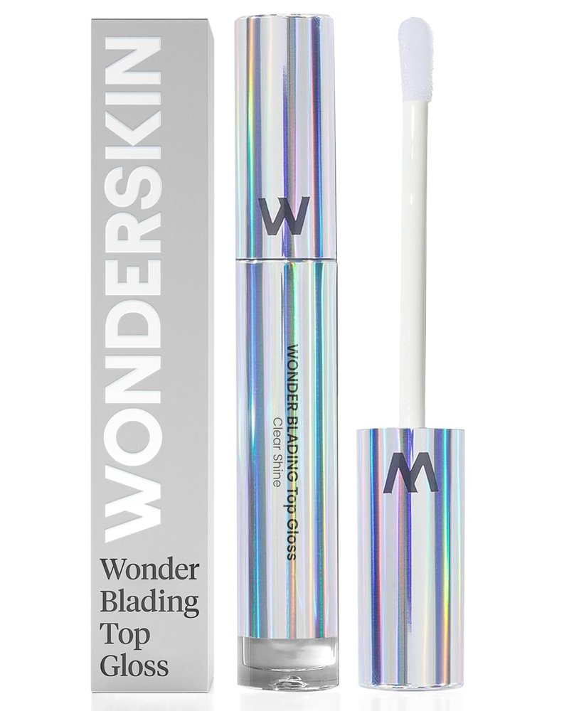 Wonderskin Lip Gloss - Hydrating Clear Glitter Lip Gloss | High Shine Finish for Luscious Lips