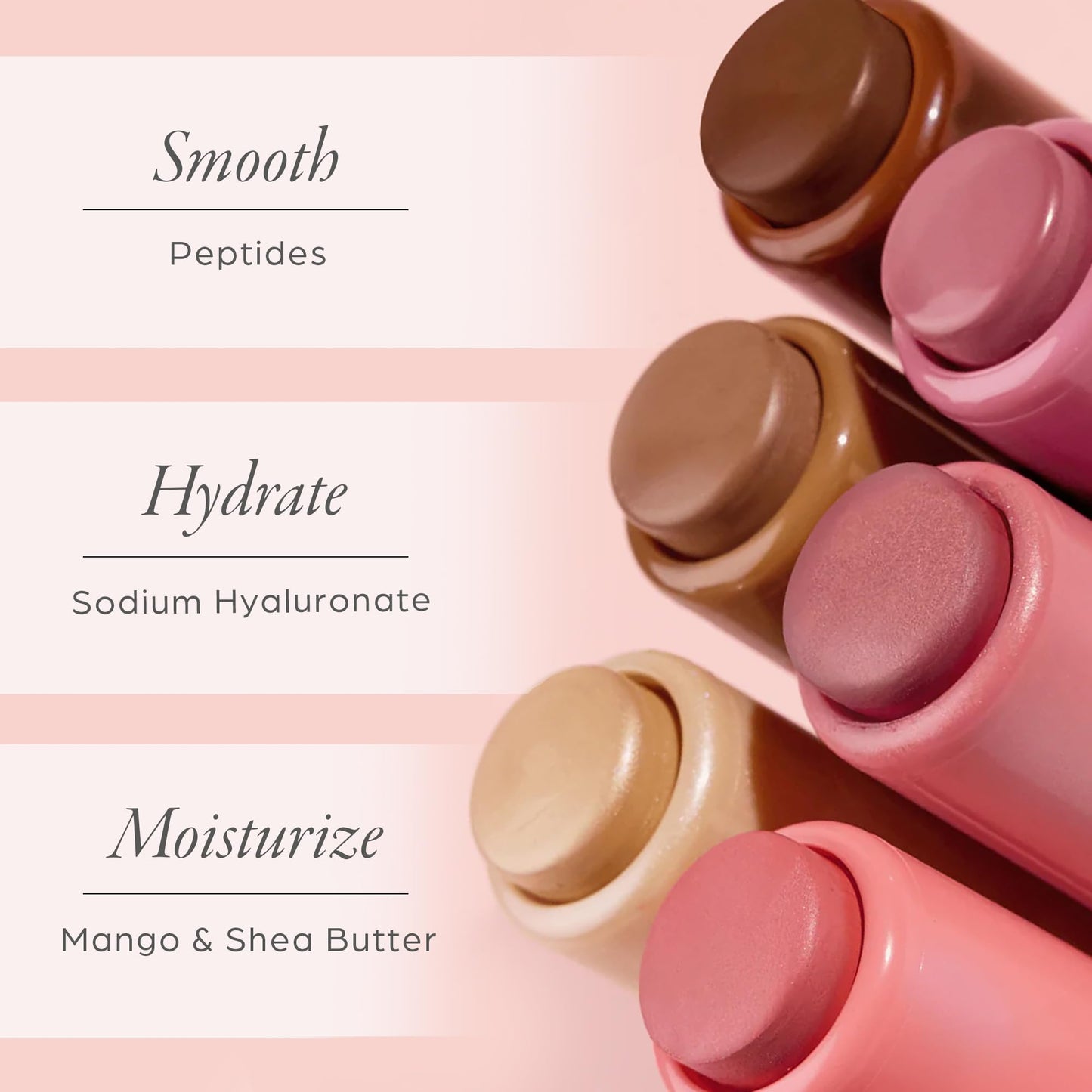 PÜR MINERALS Silky Tint Creamy Multitasking Blush Stick with Peptides, Berry Best - Blush Stick with Natural, Healthy-Looking Glow & Ultra-Creamy Finish - Professional Makeup