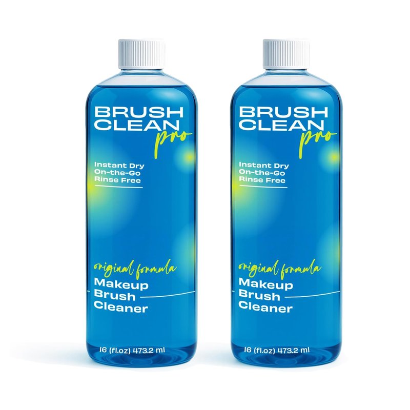 Makeup Brush Cleaner – Quick-Dry, Rinse-Free Formula, 16 oz (2 Pack of 16 oZ)