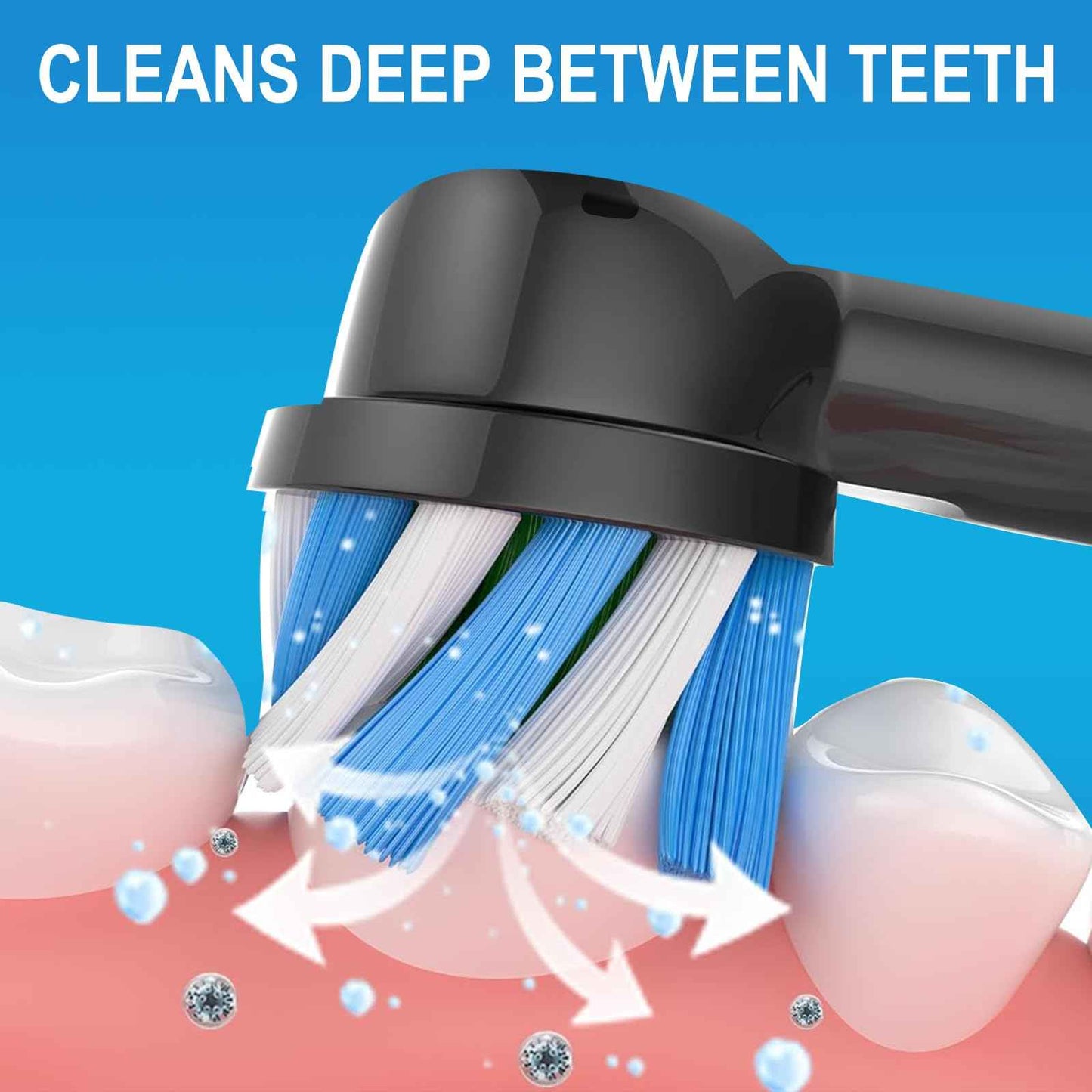 Replacement Toothbrush Heads for Oral B Pro 1000 Replacement Heads,Black,12 Count