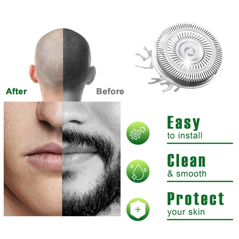 12 Pack Shaver Head Replacement Blade compatible with Sku*l Shaver Pitbull Gold PRO Shaver Replacement Blade 4 Head