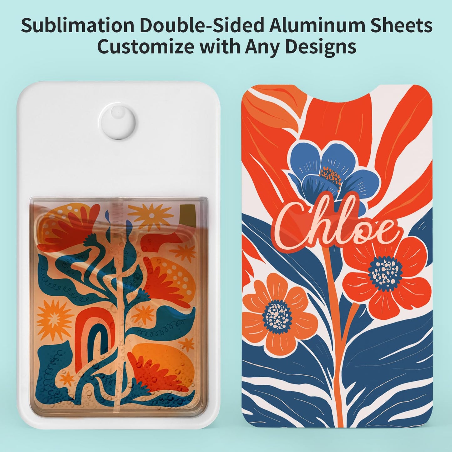 PYD Life 6 Pack Sublimation Blanks Card Perfume Spray Bottle 1FL.OZ 30 ml