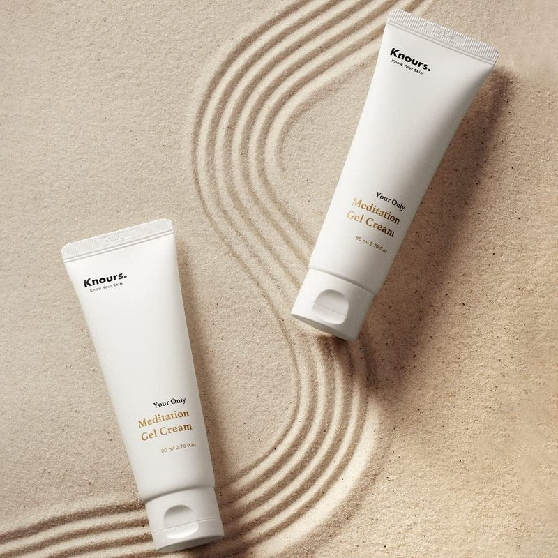 Knours. Light Weight Water Based Gel Moisturizer, Vegan Peppermint Squalane & Ceramide NP Hydrating Soothing Cooling (80ml 2.7 fl oz.)