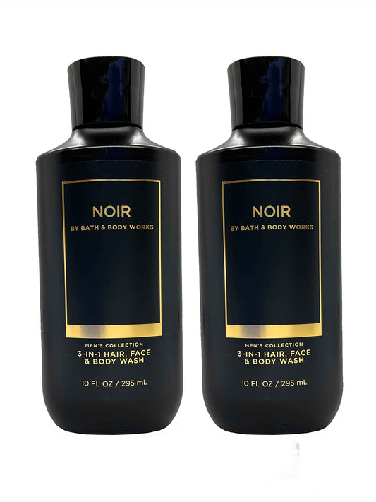 Bath and Body Works 2 Pack Men's Collection 2 in 1 Hair and Body Wash NOIR.