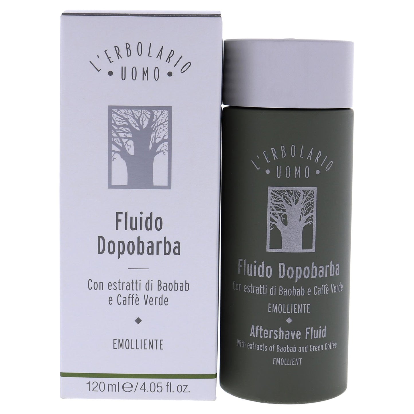 L'Erbolario Baobab And Green Coffee Aftershave Fluid - For Instantly Reducing Any Redness Caused By Shaving - Soothe Any Feelings Of Discomfort And Dryness - Burst Of Freshness - For Men - 4.05 Oz