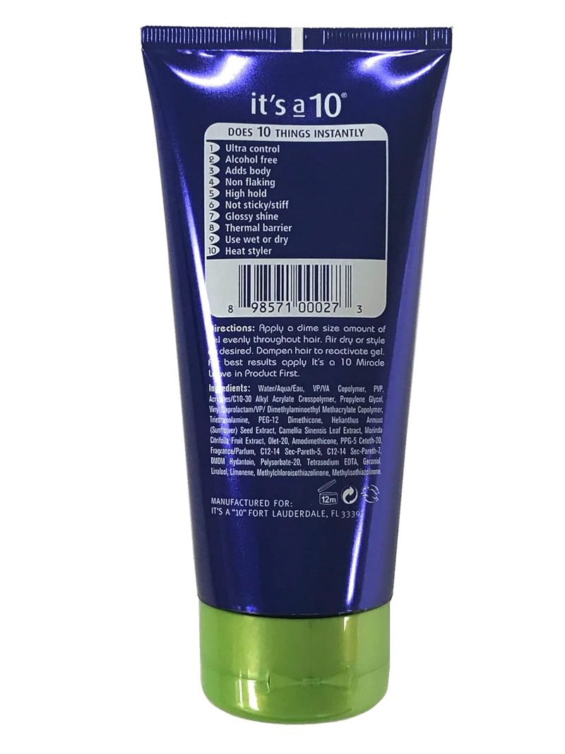 It's A 10 Haircare Miracle Firm Hold Gel - Strong Hold Hair Styling Gel | 5 fl. oz.