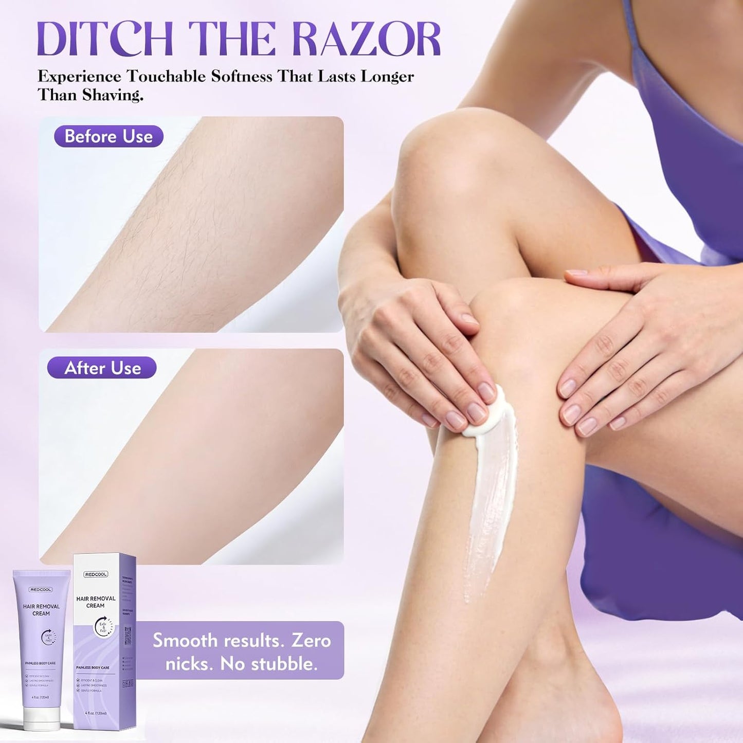 Gentle Hair Removal Cream for Sensitive Skin - Ideal for Legs, Arms & Bikini Area | Includes Spatula Applicator, 1 Count