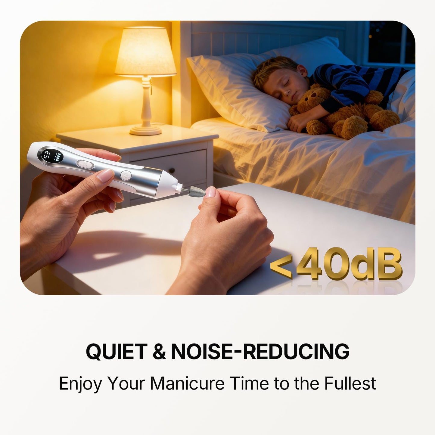 Nail Drill with LED Display ,Manicure Pedicure 10-Speed Cordless Electric Nails File,Rechargeable,10 in 1 Nail Drill Professional Ideal for Home, Beginners,Women