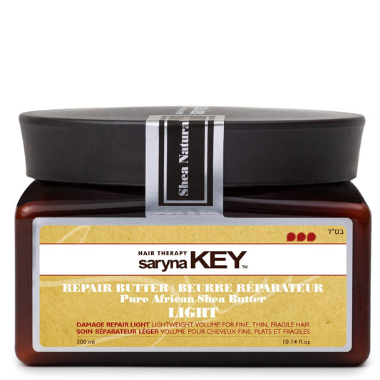 Saryna Key Light Damage Repair Treatment Butter Mask - African Shea Butter for Dry Hair Treatment - Rejuvenating Butter Moisturizer with Natural Keratin and Vitamins A, E, F(300ml/10.14oz)