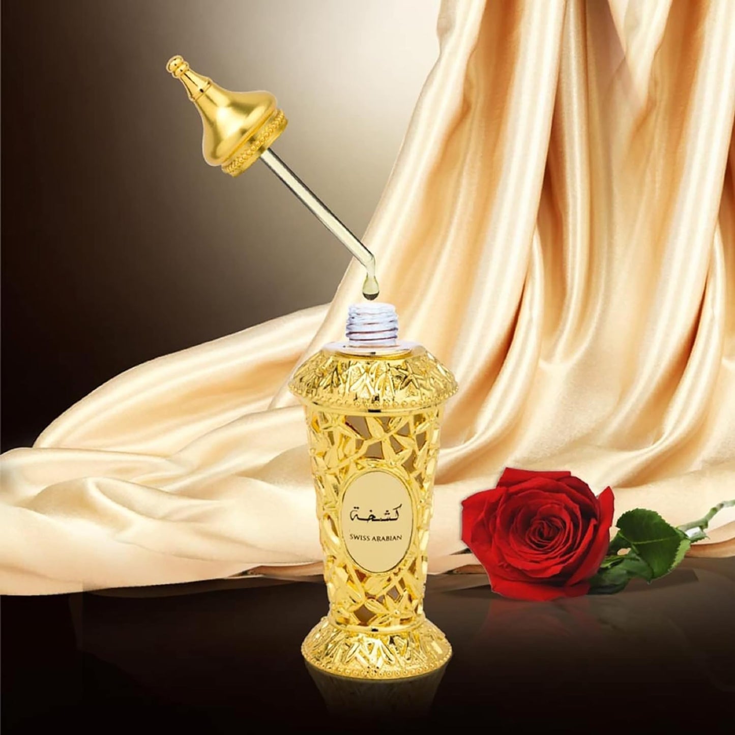 Swiss Arabian Kashkha - Luxury Products From Dubai - Long Lasting And Addictive Personal Perfume Oil Fragrance - A Seductive Signature Aroma - 0.6 Oz