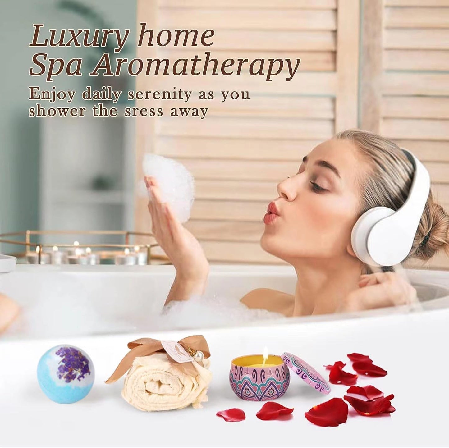 Unique Mother's Day Gift Baskets for Women,Happy Birthday Bath Set Relaxing Spa Gift Baskets Ideas for Women,Her,Mom, Sister, Coworker, Wife, Girlfriend,Luxury Get Well Soon Self Care Gifts for Women.