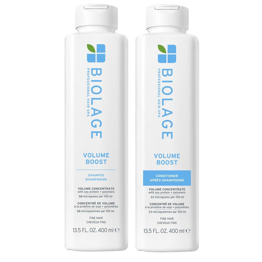 Biolage Volume Boost Shampoo & Conditioner Set - Lightweight Volume & Shine, Gently Cleanses and Plumps Hair, For Fine Hair, Paraben & Silicone-Free, 13.5 Fl Oz