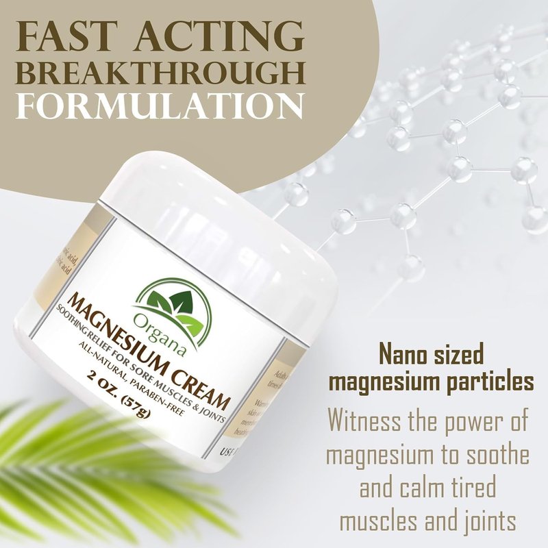 Magnesium Cream for Sleep | Fast-Absorbing Topical Lotion for Soothing Relief - 8 oz
