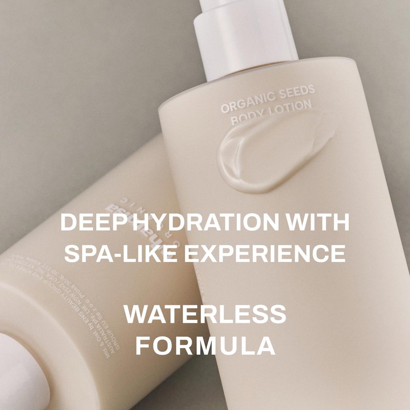 Whamisa Organic Seeds Body Lotion – Relaxation, Fermented Ingredient Formula for a Relaxing Skin Feel, Waterless Formula, Hydrating, Spa Care, Woody Scent, Korean Skin Care (250ml)