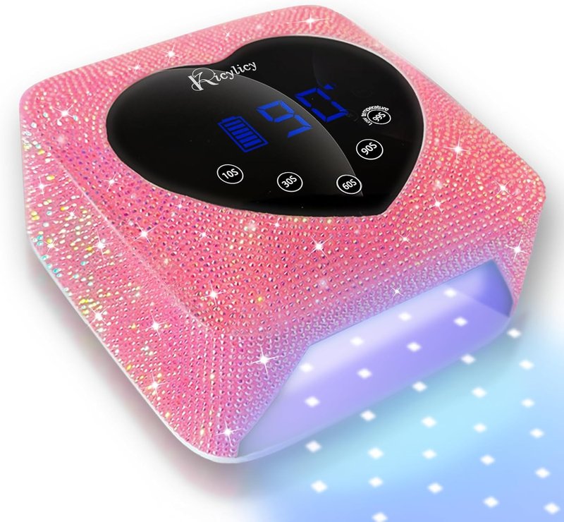 UV LED Nail Lamp - 72W Rechargeable Cordless Nail Dryer with 5 Timer Settings | Fast Gel Polish Curing for Salon & Home