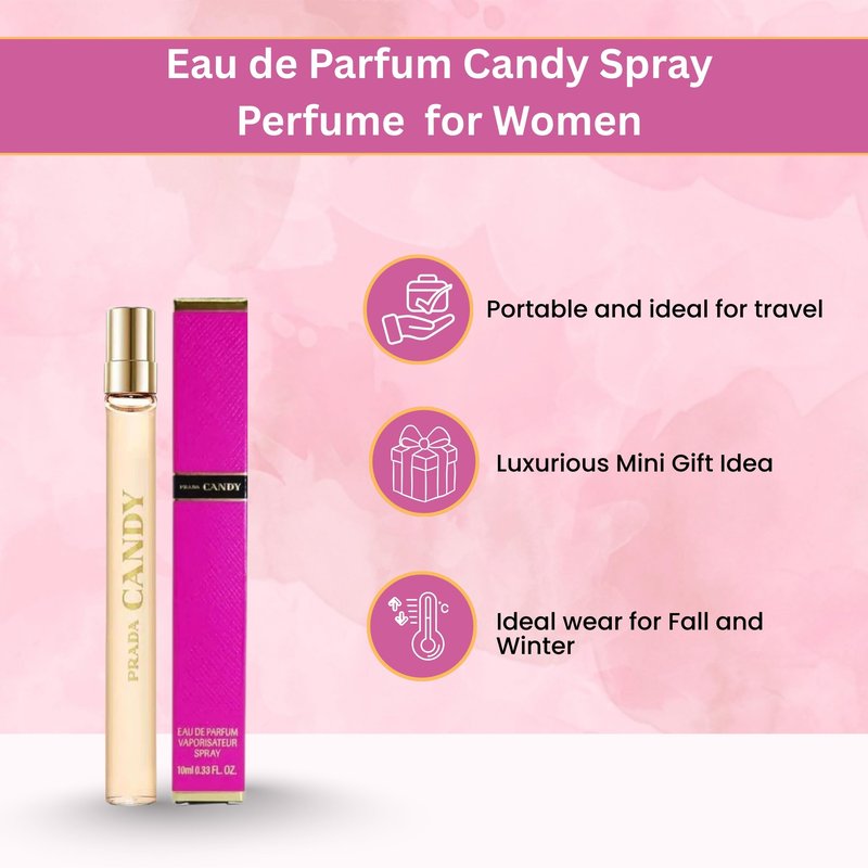 Prada Candy Eau De Parfum Travel Spray for Women 0.33 Ounce