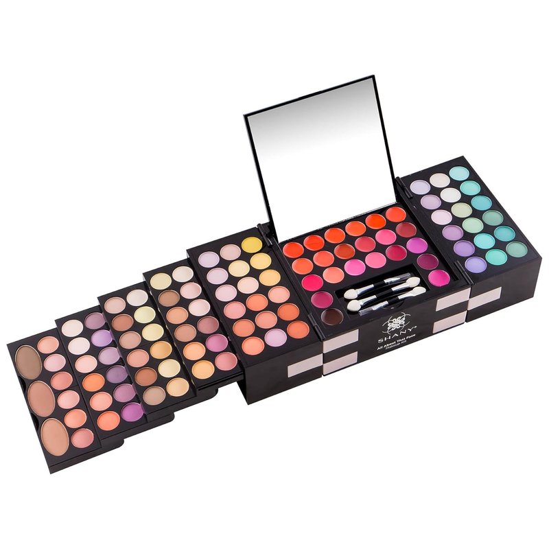 SHANY All About That Face Makeup Kit | Complete Beginner Makeup Set with Eye Shadows, Lip Colors & Applicators
