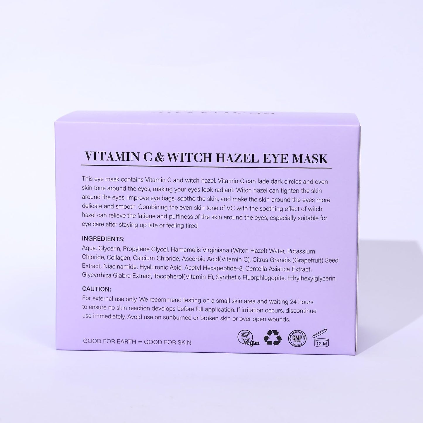 PEAUAMIE Under Eye Patches with Vitamin C and Witch Hazel Eye Mask for Dark Circles and Puffiness,Face Mask Skin Care Products 30 Pairs