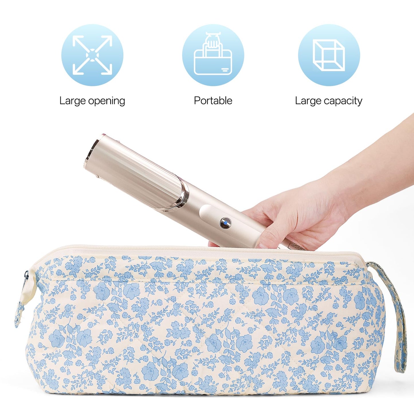 dadop Shark Flex Style Travel Case For Dyson Hair Dryer Airwrap, Quilted Hair Tools Travel Bag Organizer Accessories Holder, Curling Iron Carrying Case For Shark Dyson Revlon
