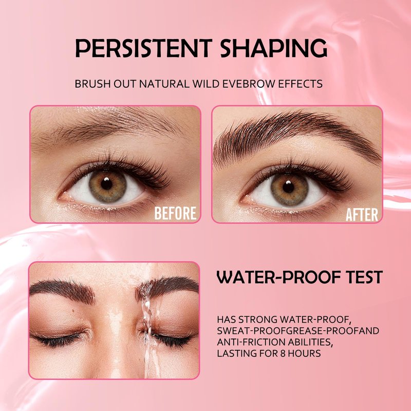 Eshioh Clear Eyebrow Gel, Waterproof, Lightweight Formula, Non-Irritating Ingredients, Natural Hold, Smudge-Resistant, Travel-Friendly #01