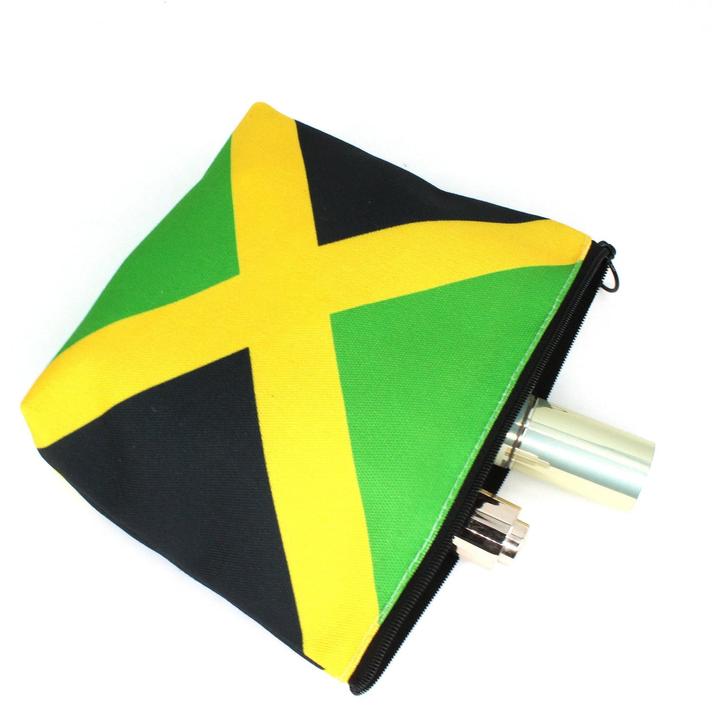 VOARYISA Canvas Makeup Bag Travel Toiletry Bag Makeup Bag for Women Girls Jamaica Flag Reggae(Jamaican-10PCS)