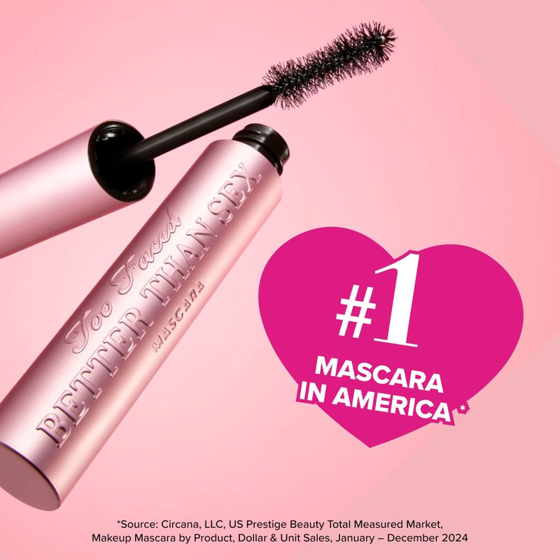 Too Faced Better Than Sex Mascara & Lip Injection Plumper Travel Set | Includes Better Than Sex Mascara For Volume, 0.17 Fl Oz + Lip Injection Maximum Plump for Hydrating Gloss, 0.10 Fl Oz