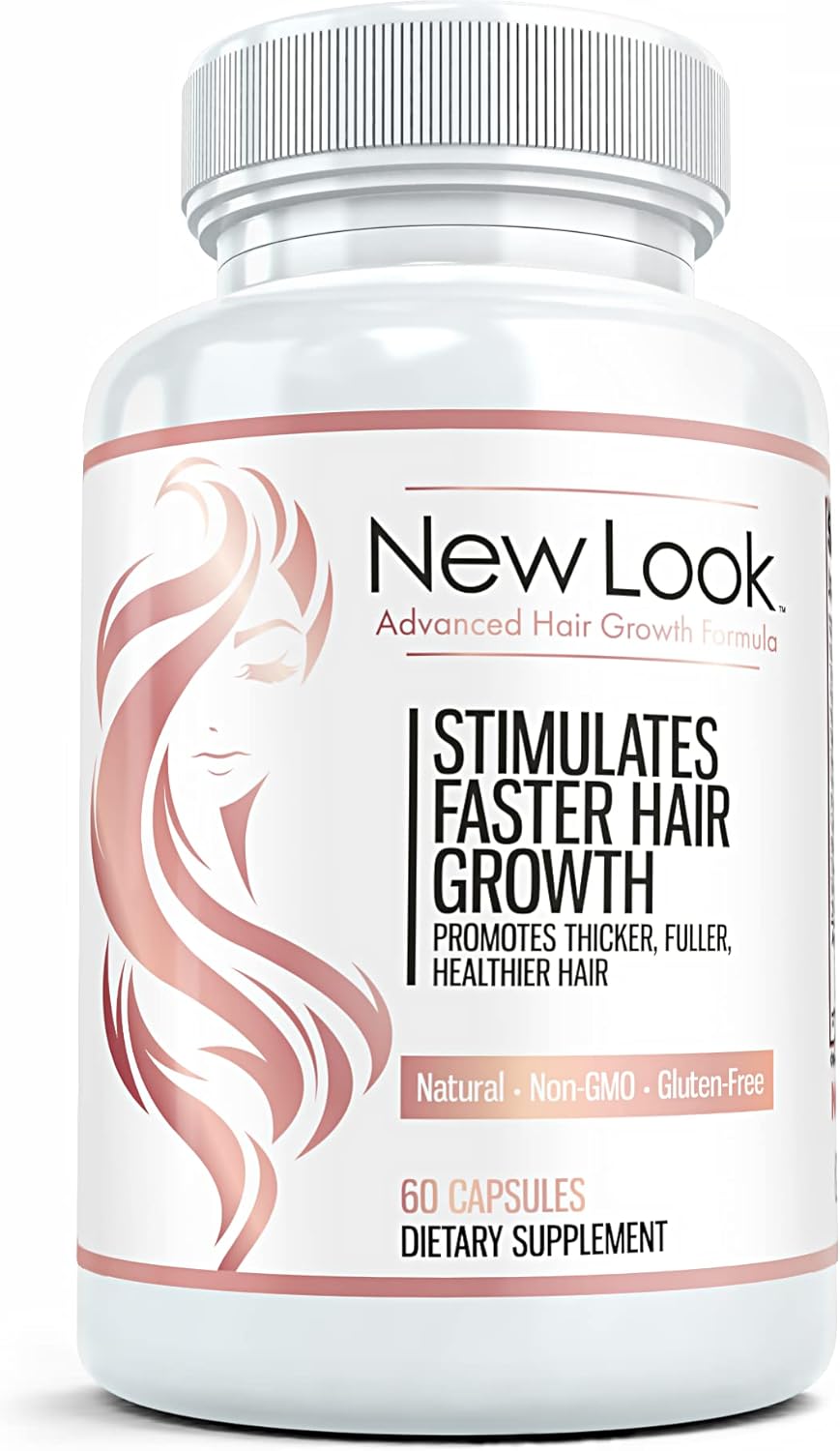 Hair Growth Support Vitamins for Men & Women - Clinical Strength Biotin Supplement for Thicker, Fuller Hair | 60 Capsules