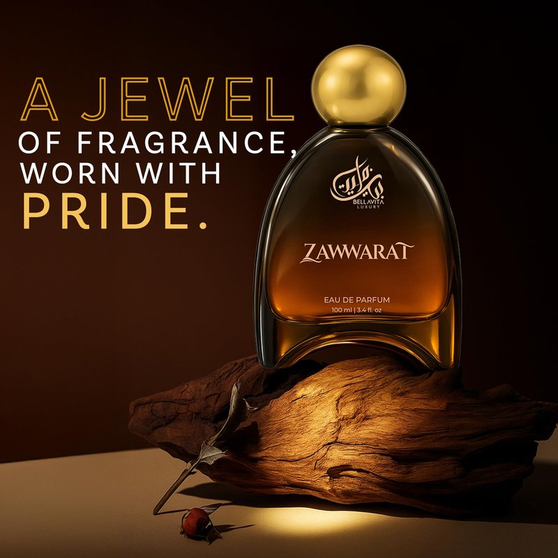 Bella Vita Luxury ZAWWARAT Unisex Fragrance | EDP Perfume for Men and Women | Amber Top Note | 100 ml pack | 3.4 Fl. Oz. | Woody and Amber notes | Gift for Men and Women | Eau de Parfum