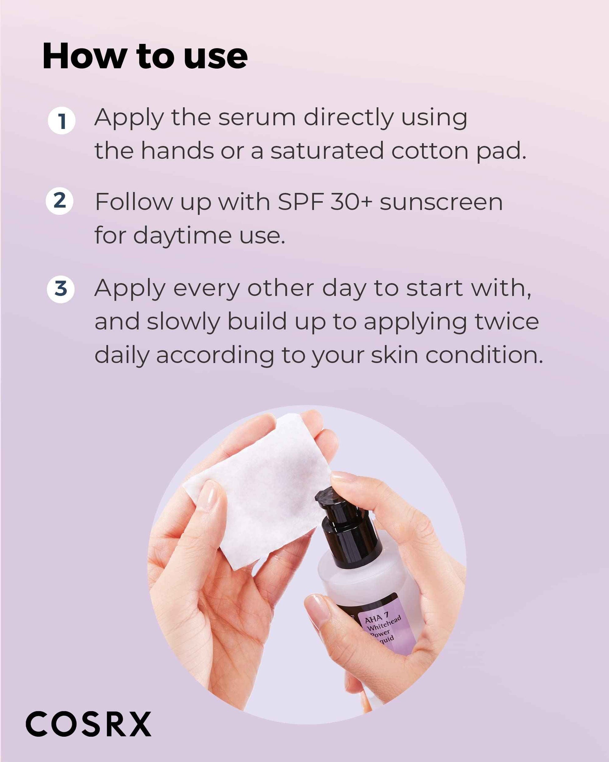 COSRX 7% Glycolic Acid Whitehead Removing Power Liquid, 3.38 fl.oz, AHA Exfoliant, Exfoliating Toner for Face & Body, Pore Minimizer, Korean Skin Care