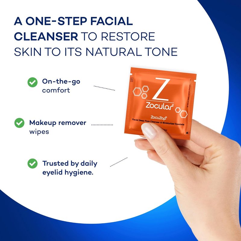 Zocular Moisturizing Face Wipes - Gentle Makeup Removal & Exfoliation with Natural Okra Complex | 30 Count