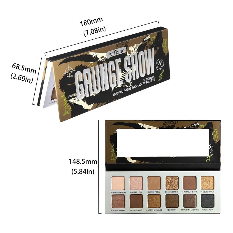 ‌Natural Nudes Eyeshadow Palette - Warm Taupe & Dark Brown Matte, Shimmer & Metallic Velvety Finish | Long-Lasting Travel-Friendly Compact Size | Beginner-Friendly Eye Makeup Palette Everyday Looks