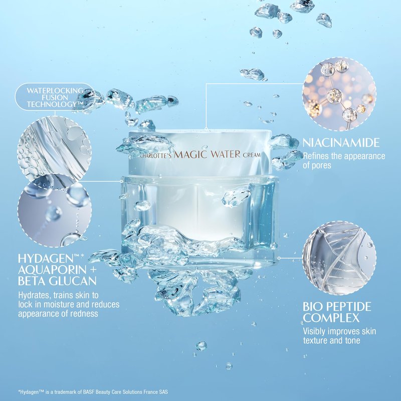 Charlotte Tilbury Hydration Revival Skincare Discovery Set - Travel Size Skincare Kit with Magic Hydration Revival Cleanser, Glow Toner and Magic Water Cream