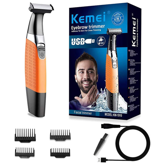 Electric Razor, Beard Trimmer Men, Waterproof Beard Grooming,Cordless USB Rechargeable Body Groomer and Hair Remover for Eyebrow, Beard Facial& Body Hair for Men and Women