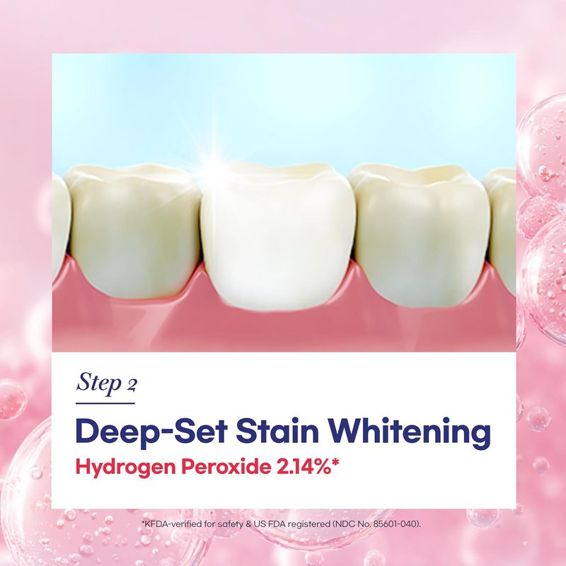 Peach Mint Whitening Toothpaste - Fluoride-Free Formula with Advanced Hydrogen Peroxide for Stain Removal | 3.52 fl oz
