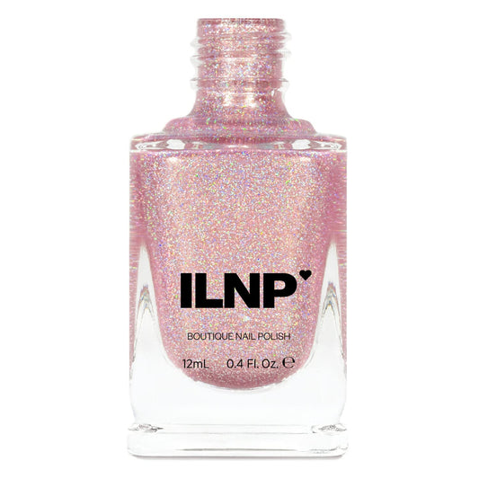 ILNP Ballet Slipper - Soft Pink Holographic Nail Polish, Ballet Pink Shimmer Polish, Vegan, Non-Toxic, Cruelty Free
