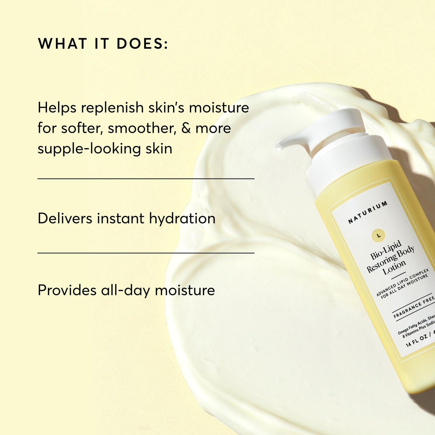 Naturium Bio-Lipid Restoring Moisturizing Body Lotion with Shea Butter, Fragrance Free, 14 oz (Duo 2-Pack)