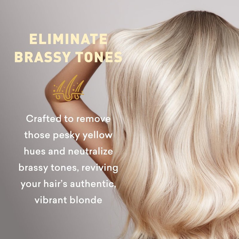 Blonde Hair Shampoo - Neutralize Brassy Tones | Paraben-Free, 8 oz. Bottle