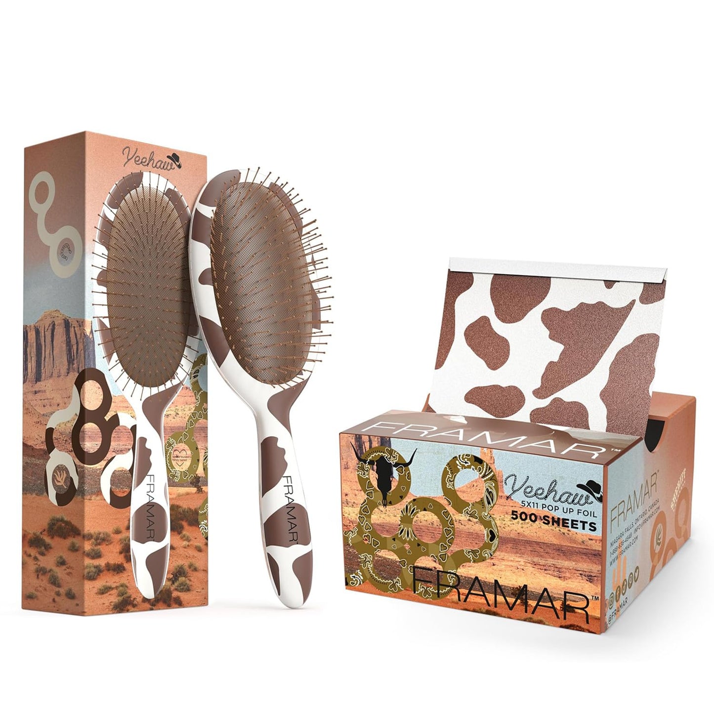 FRAMAR Hair Foils for Highlighting | Curly Hair Detangler Brush - Professional Quality
