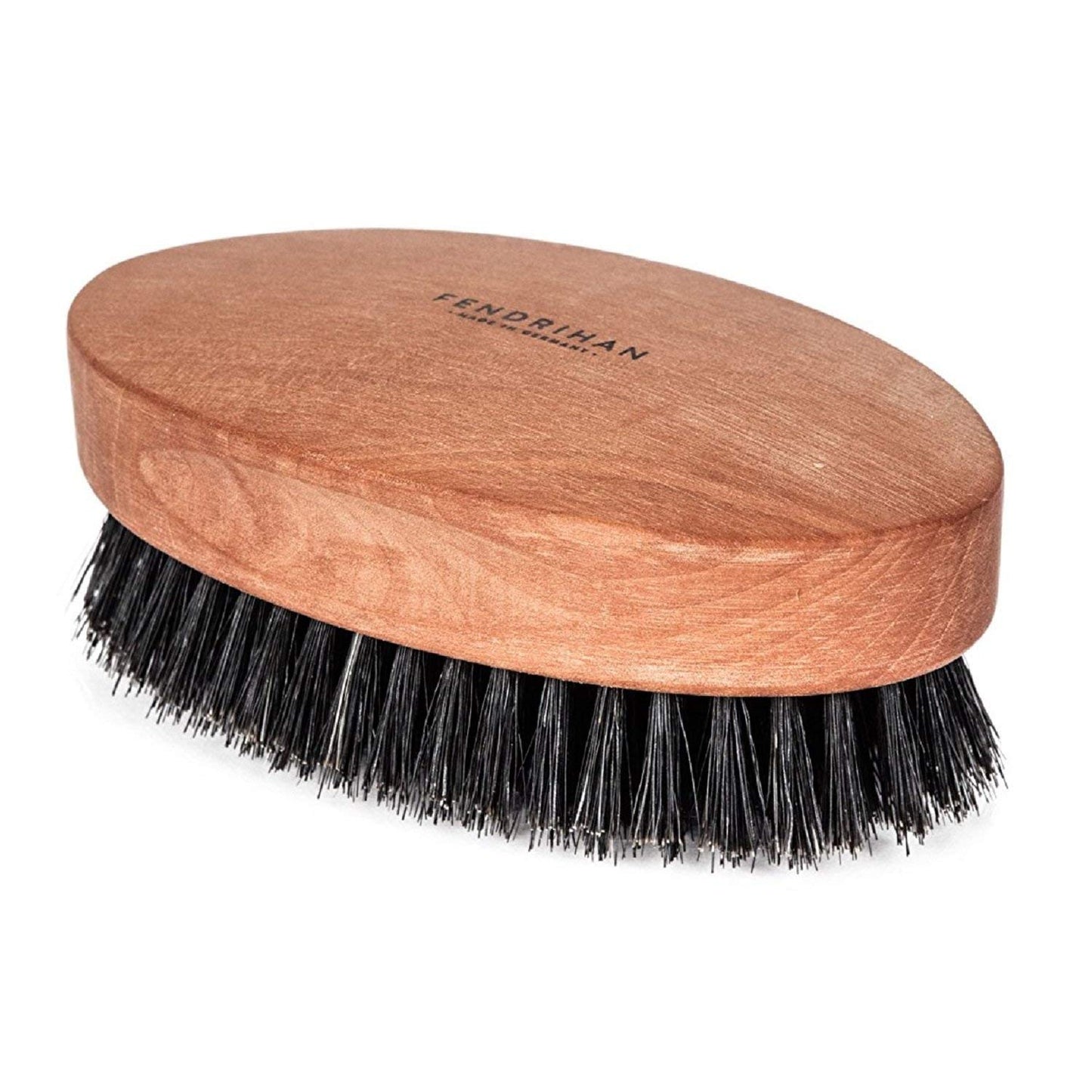 Fendrihan Genuine Boar Bristle Military Hair Brush - Medium Stiff Bristles | Pear Wood Handle, Made in Germany