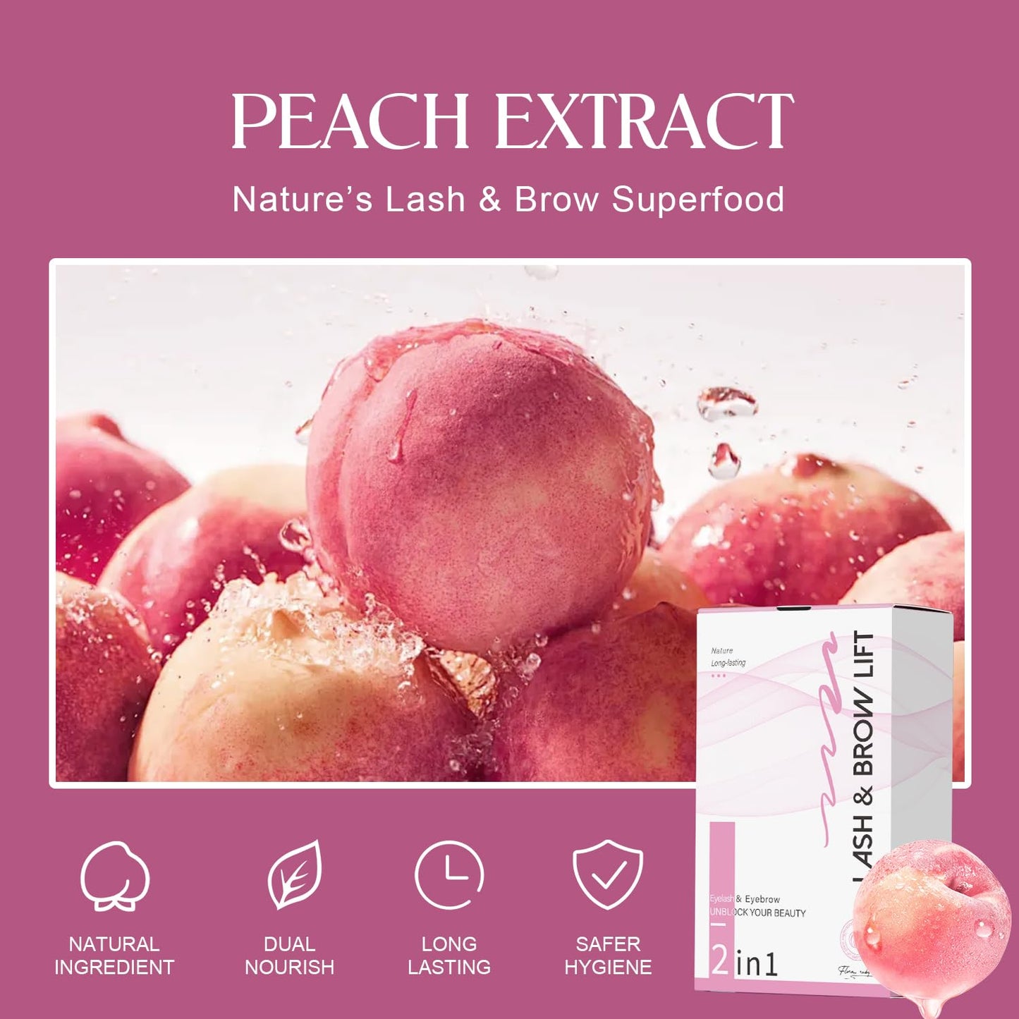 Lash & Brow Lift, Professional Lash Lift Kit Natural Ingredient for Long-Lasting Natural Curl & Self Lash Lifting, Brow Lamination Set for Salon-Quality Results at Home